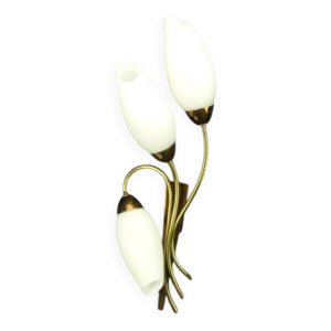 Applique vintage en laiton - tulipes