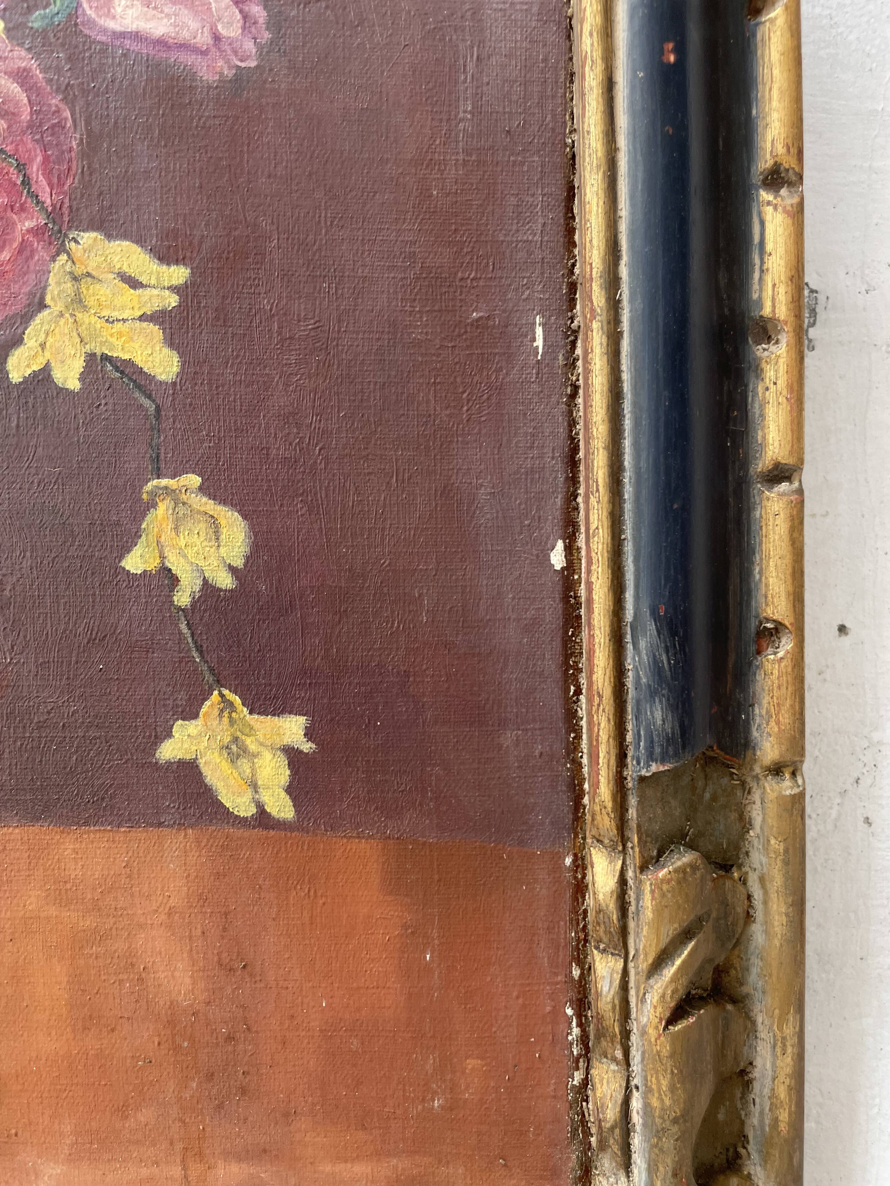 Oil painting flowers 1900