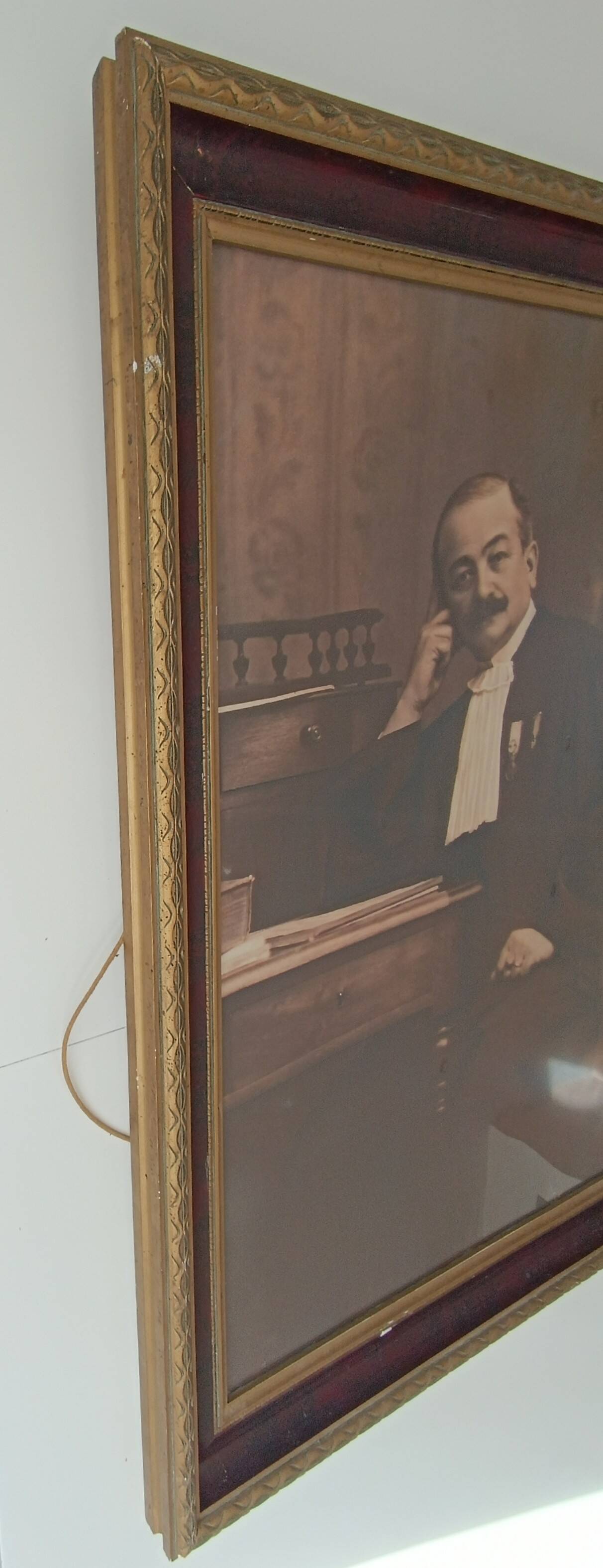 Large old photo portrait of a magistrate 1931