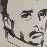 Man - portrait on canvas