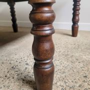 Wooden coffee table with turned legs