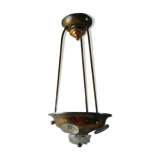 Ancienne lampe suspension, en laiton, Ezan