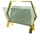 Modern brass magazine rack,  Italy 1970