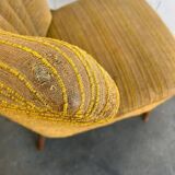 Cocktail chair / armchair / vintage sofa ochre yellow