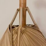 Uchiwa pendant light, in the style of Ingo Maurer, 1970s