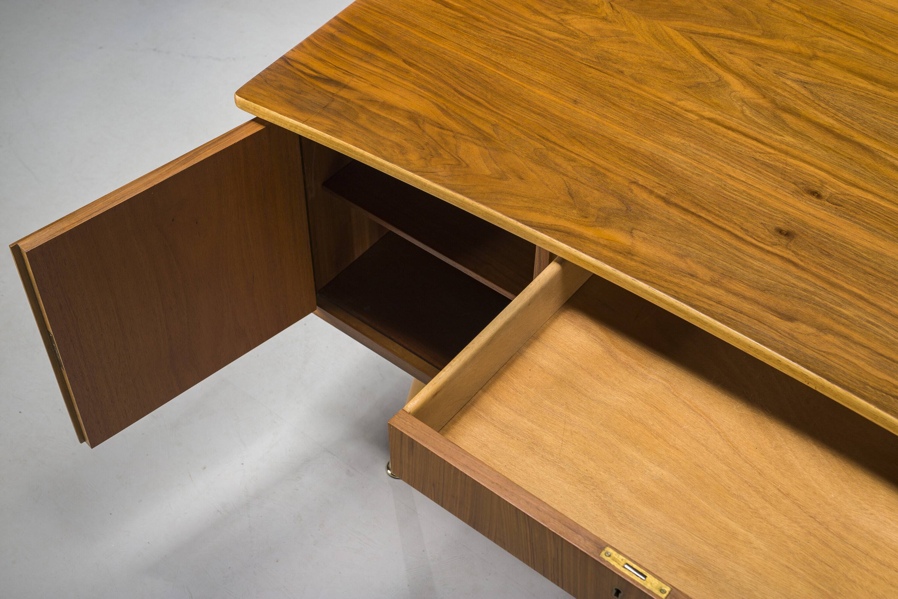 Freestanding Desk in Walnut, 1960s
