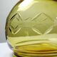 Vintage/antique Czech Amber Chiseled Blown Glass Decanter