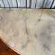 Half-moon console side table faux marble