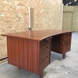 Curved desk Ordo vintage scandinavian teak
