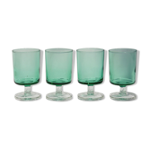 4 glasses with feet 70's