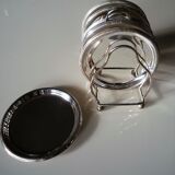 Silver metal coaster 80's