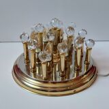 Brass plafond with Swarovski crystals, 1970s