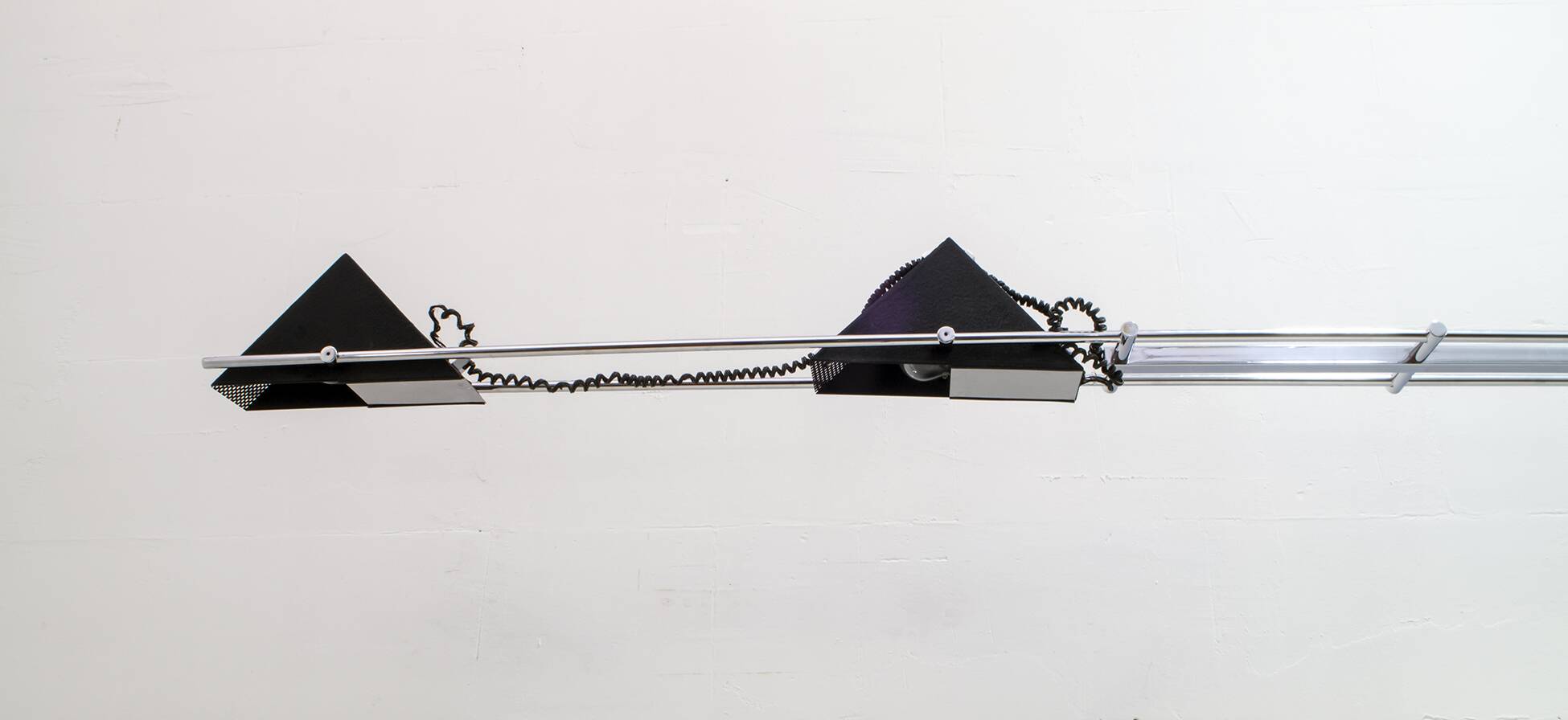 Mid-Century Modern Italian Steel and Travertine Floor Lamp, 1970s