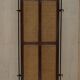 Vintage 3-panel wrought iron screen, bergère and hardwood.