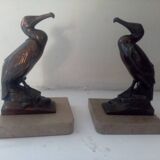 Pelican bookend signed Frecourt