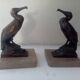 Pelican bookend signed Frecourt