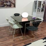 80's design table in black granite