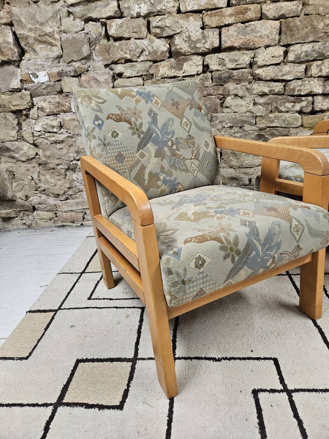 Paire de fauteuil chauffeuse 1970 vintage