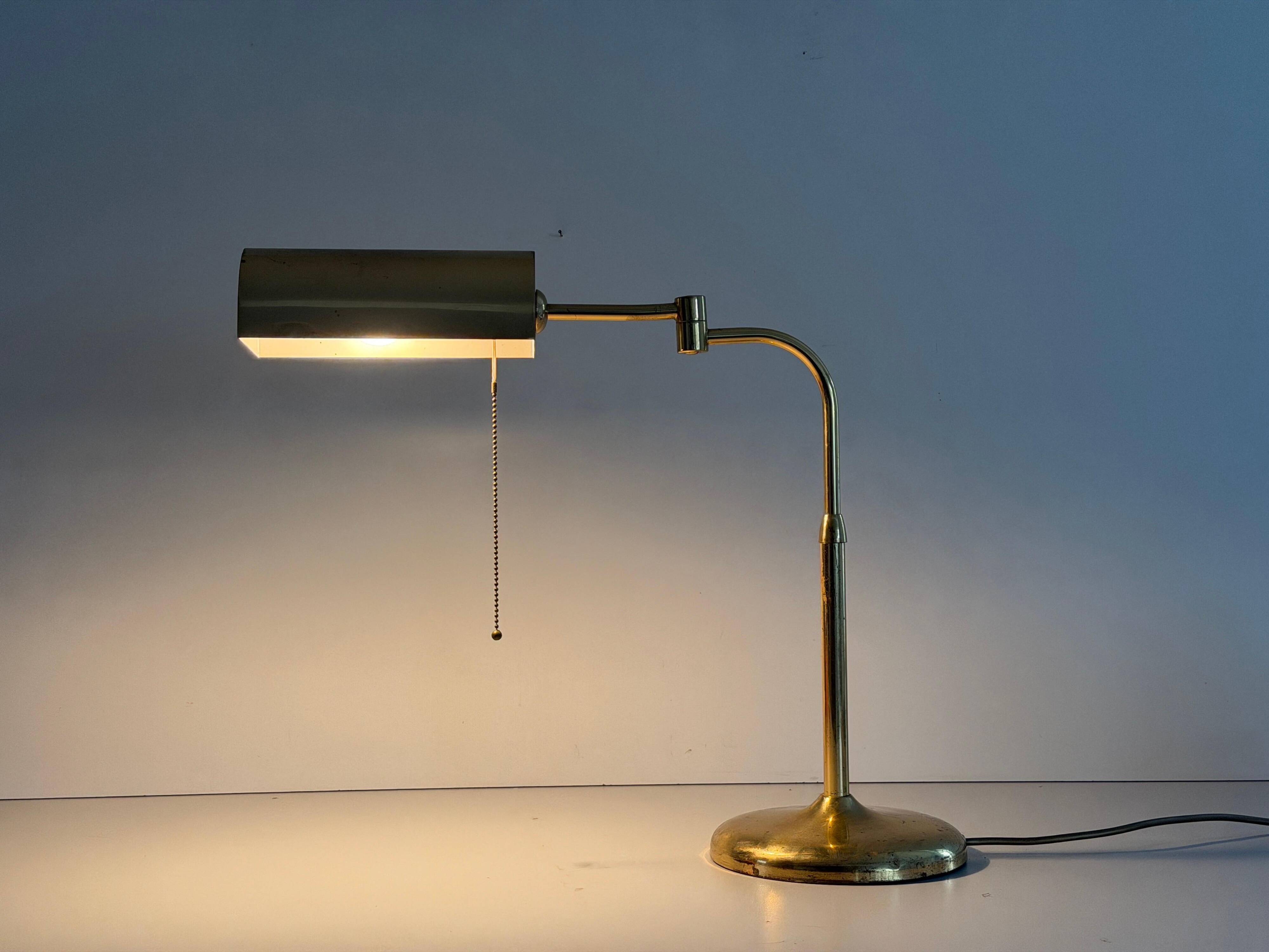 Brass table lamp by Florian Schulz, 1960s, Germany.