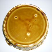 Sarreguemine ceramic cake dish imitating braided basket