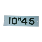 Enamelled and painted plate "10:45"