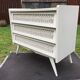 Vintage lacquered chest of drawers grey white