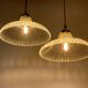 Duo de suspensions Holophane de style bistrot