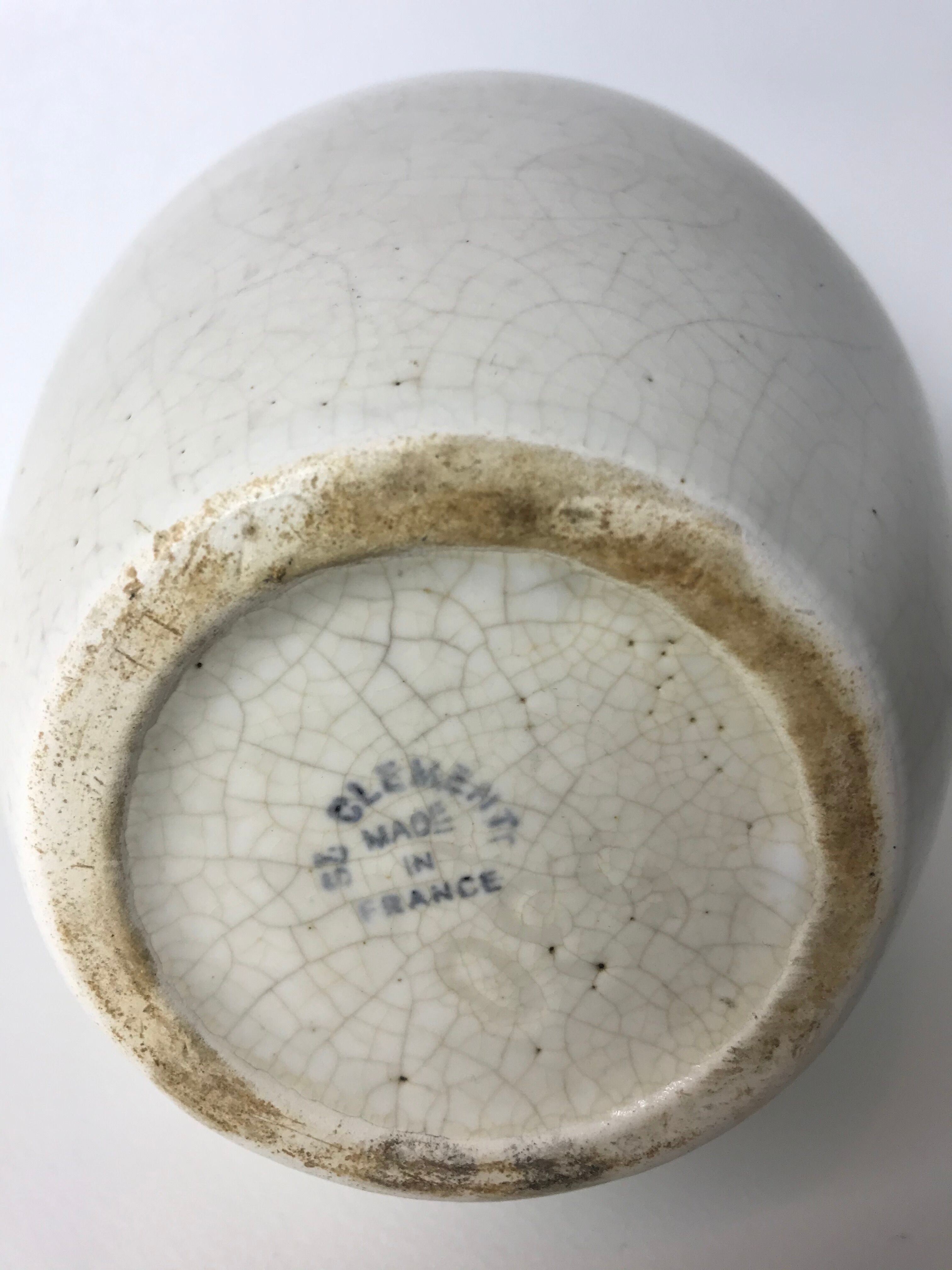 White enamelled vase