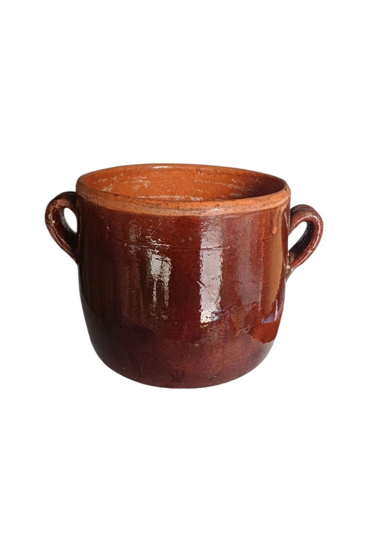 Pot en terre cuite vernissée