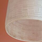 Vintage 1950 glass cylinder pendant light