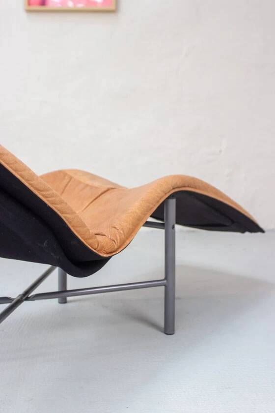 Vintage IKEA Skye Lounger Easy Chair Leather 90s