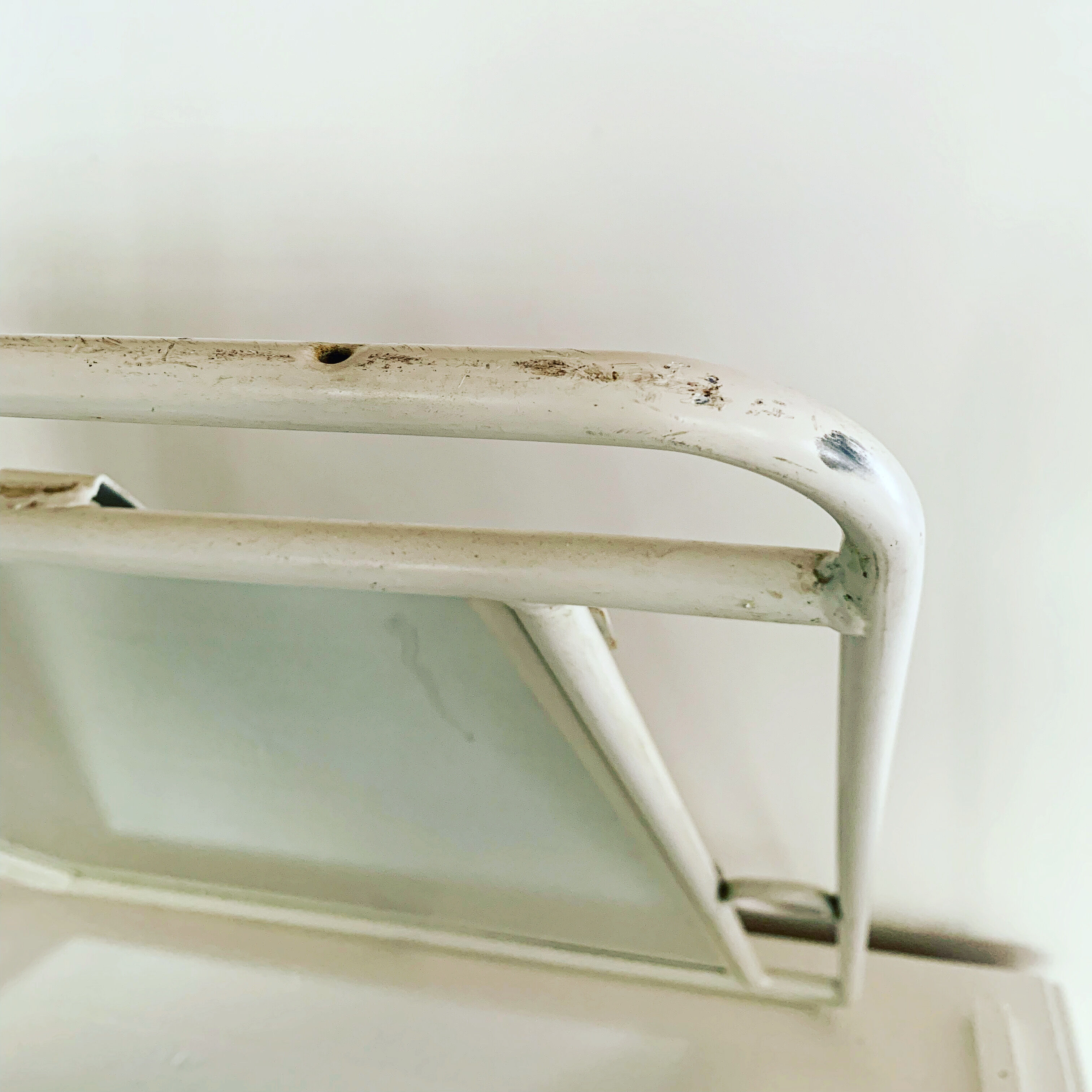 White vintage mirror