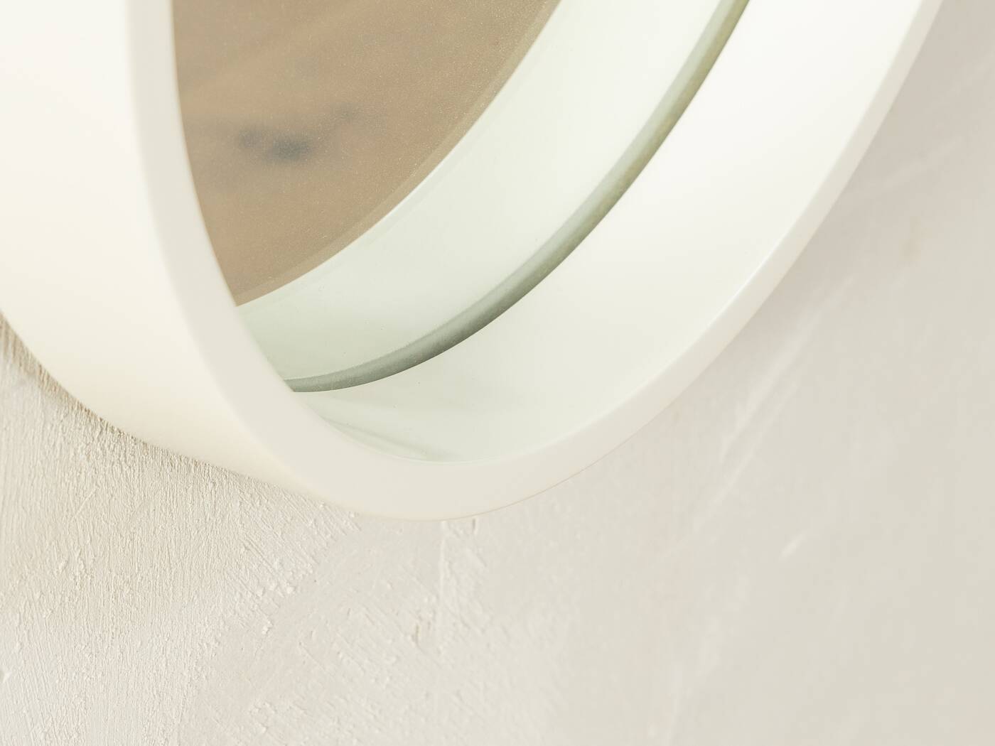 White wooden mirror, 1960s