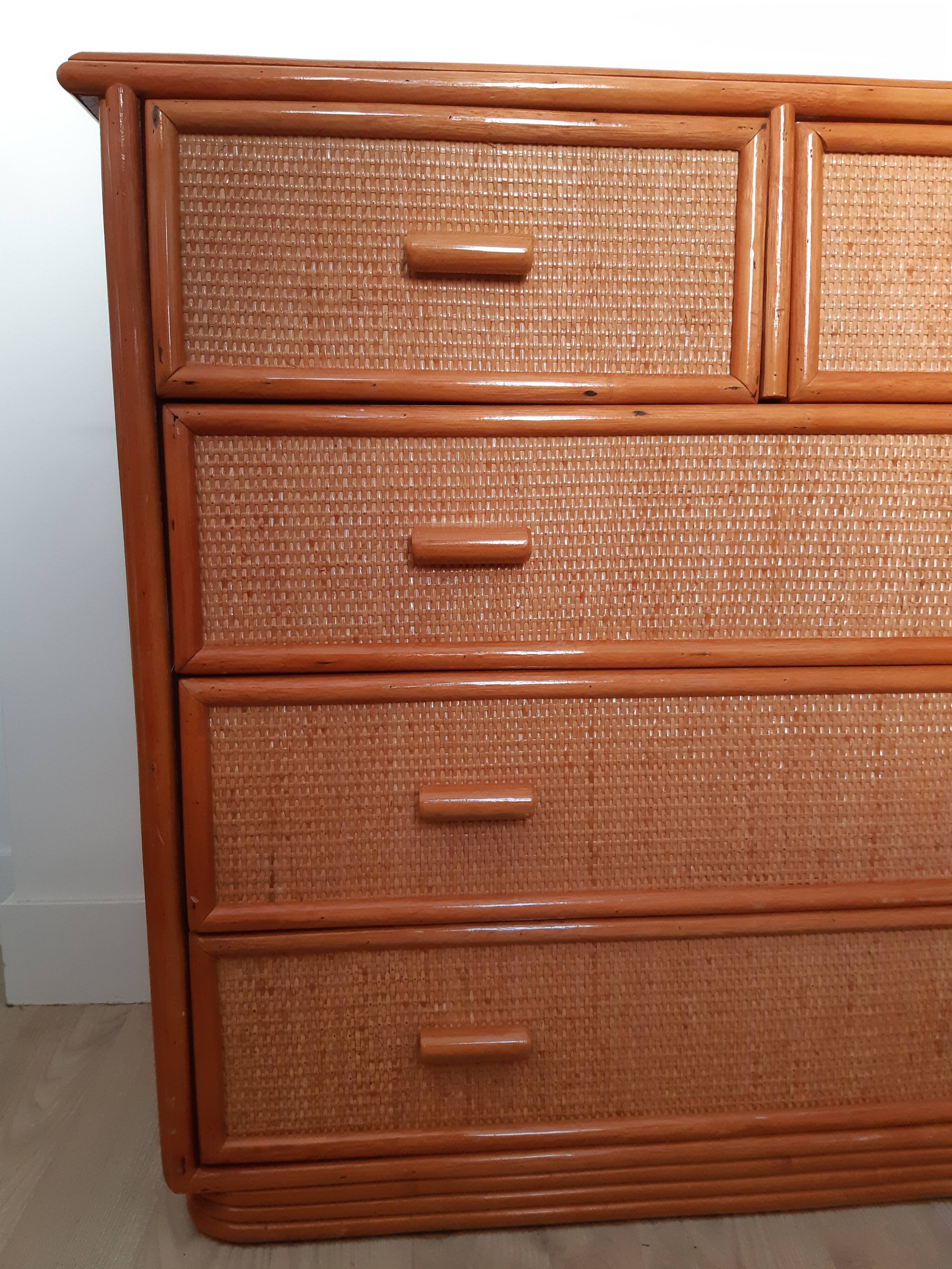 Dresser in rattan