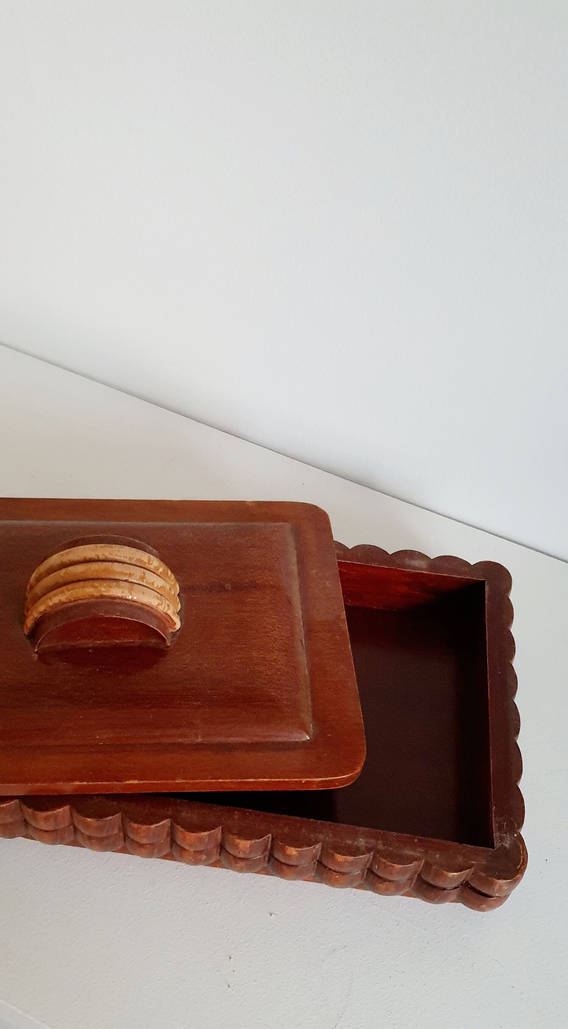 Wooden box with lid