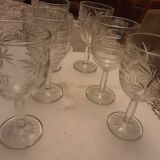 6 cut crystal glasses