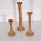 Set of Scandinavian wooden candle holders 1960