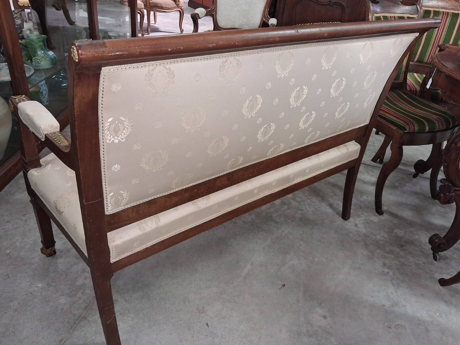 Banquette en acajou et bronze doré – Style Empire – XIXe siècle