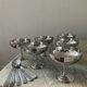 Set of 6 ice cream cups and spoons Letang Rémy 70s