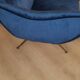 Fauteuils en velours bleu du milieu du siècle, lot de 2