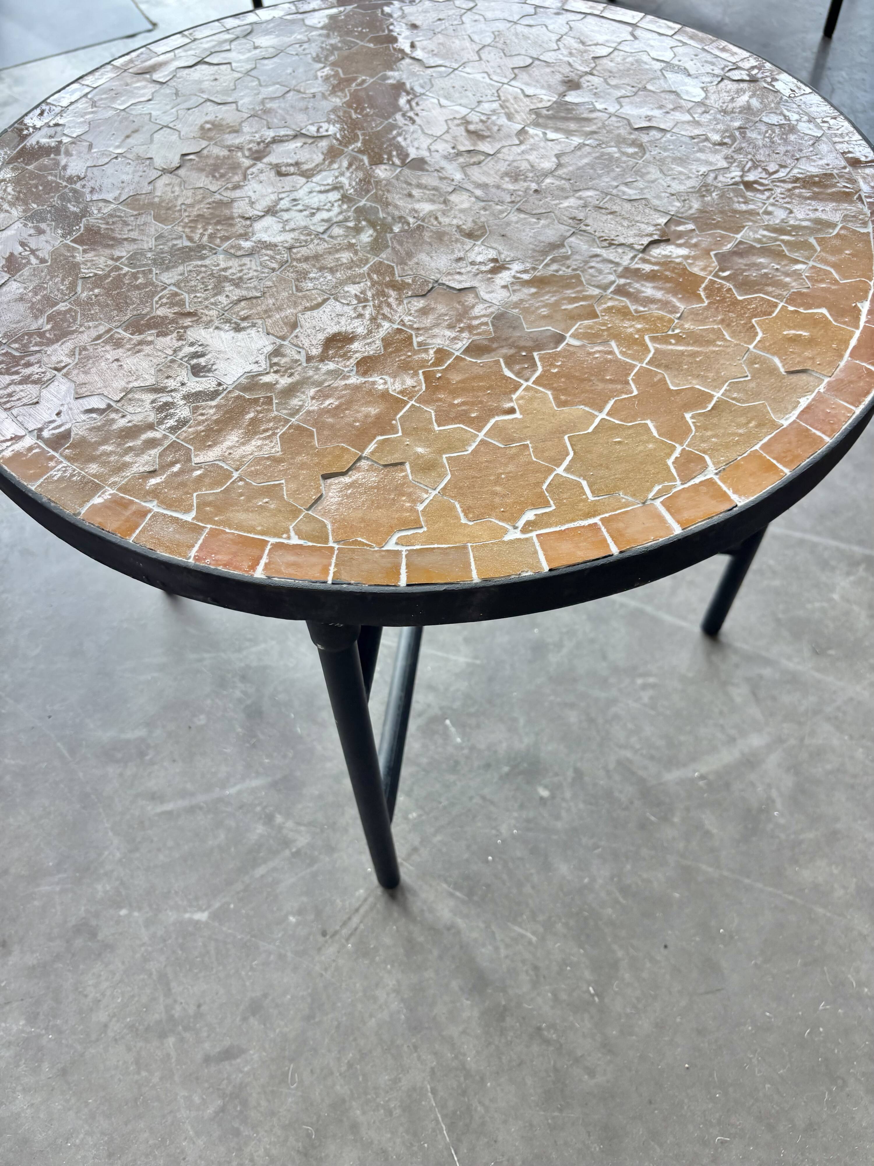 handmade zellige coffee table Moroccan craftsmanship