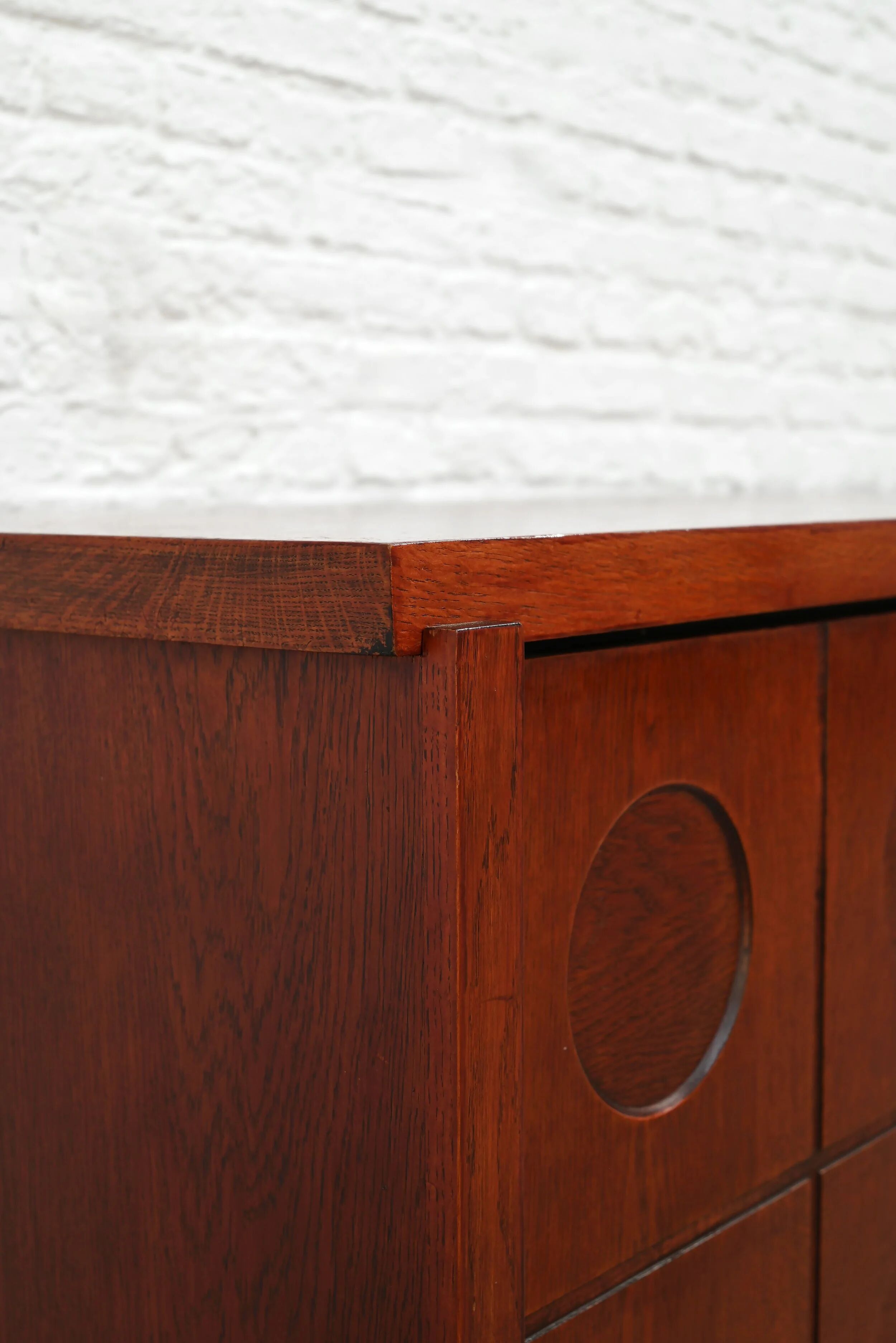 Brutalist oak sideboard, Belgium, 1970s