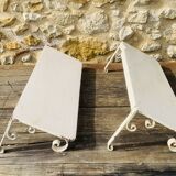 Pair of vintage garden wall shelves, circa 40's/50's