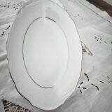 2 porcelain dishes Manufacture double gold line hand-painted