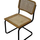 Set of 4 chairs Cesca B32 designed by Marcel Breuer design black frame