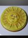 Vintage handcrafted anthropomorphic sun wall plaque in Vietri majolica.
