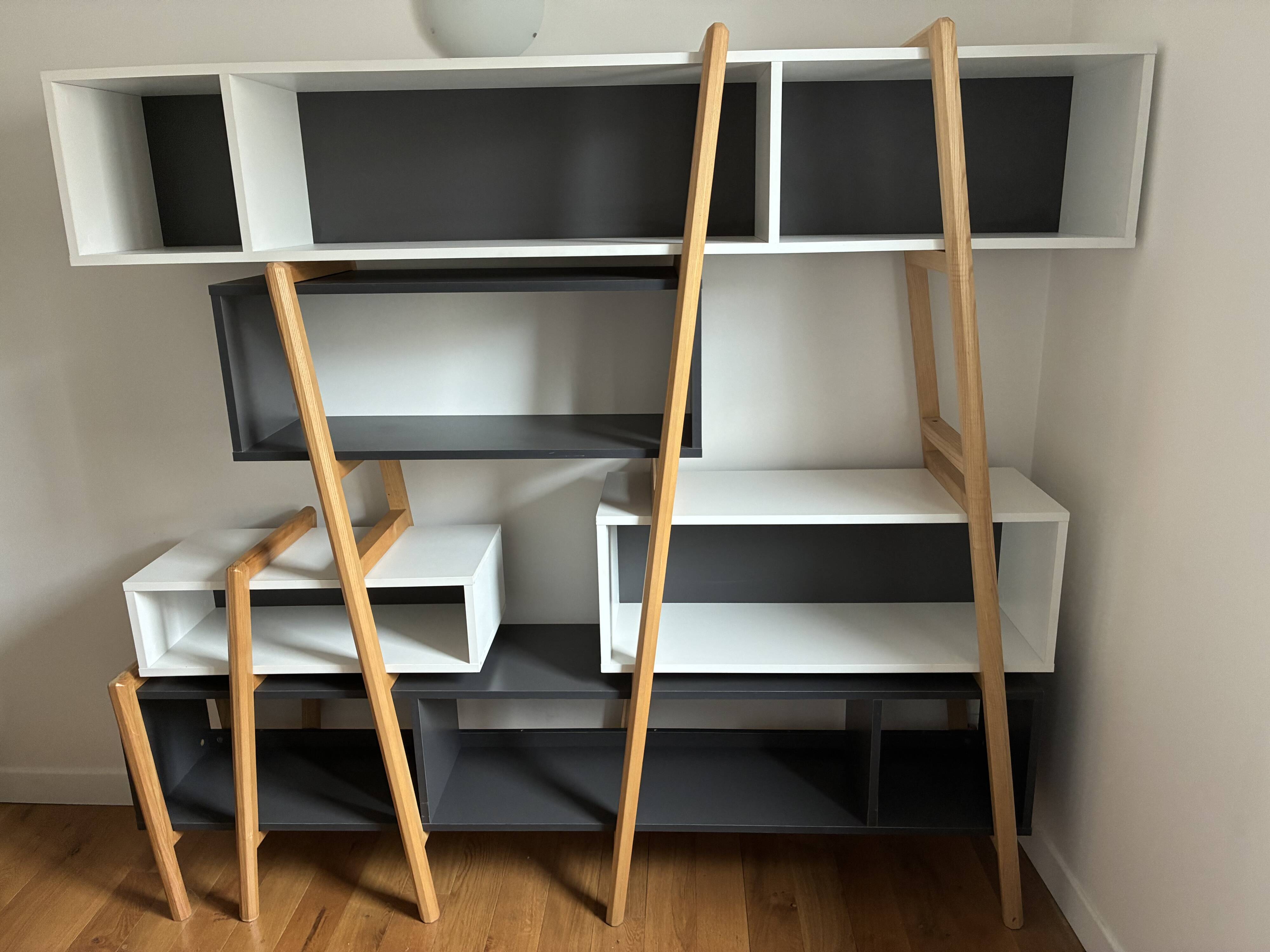 Modular Library Wood Tang Design x Miliboo – Designers Thomas Mandor
