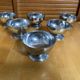 Set of 6 Ice Cream Bowls Style Rémy LETANG Vintage Stainless Steel #E084