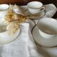 Set de 4 tasses à thé en porcelaine blanche