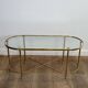 Oblong Coffee Table in Brass and Glass, by Maison Baguès, 1960s.
